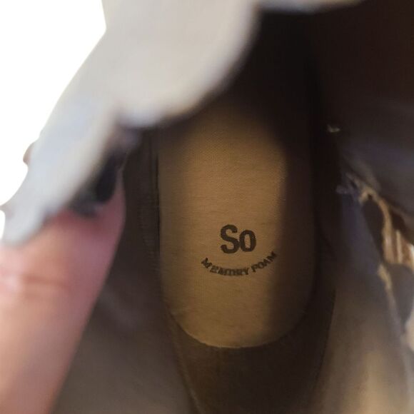 SO Ankle Boots Taupe‎ Suede With Eyelet And Bows Zipper Girls Size 7.5 - Picture 9 of 13